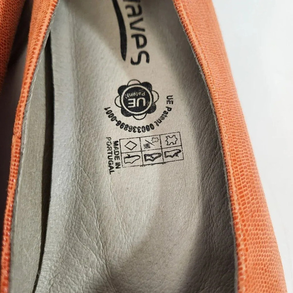 Softwaves Ballet Flats Orange Buckle Detail Womens size 40 New Unworn Portugal - Picture 3 of 9